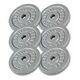 GORILLA SPORTS Gusseisen Hantelscheiben Set, Silber, 6 x 5 kg
