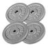 GORILLA SPORTS Iron Weight Plates Set, Silver, 2x5kg + 2x10kg