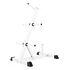 GORILLA SPORTS Weight Plate Rack - 4 Bars, 31mm, White