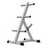 GORILLA SPORTS Weight Plate Rack - 4 Bars, 51mm, White