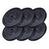 GORILLA SPORTS Iron Weight Plates Set, Black, 6x5kg