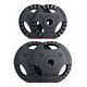 GORILLA SPORTS Olympia Plastic Gripper Weight Plates Set, 4 x 2.5 kg + 4 x 5 kg