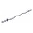 GORILLA SPORTS SZ Curl Bar w/ Screw Collar, Silver, 120cm