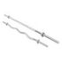 GORILLA SPORTS Barbell Bar + SZ Curl Bar w/ Screw Collar, Silver