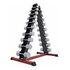 GORILLA SPORTS Chrome Dumbbell Set incl. Rack, 110kg