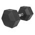 GORILLA SPORTS Hexagon Rubber Dumbbell, 15kg