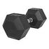 GORILLA SPORTS Hexagon Rubber Dumbbell, 25kg