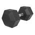 GORILLA SPORTS Hexagon Rubber Dumbbell, 27.5kg