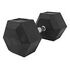 GORILLA SPORTS Hexagon Rubber Dumbbell, 37.5kg