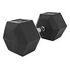 GORILLA SPORTS Hexagon Rubber Dumbbell, 45kg