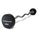 GLADIATORFIT Rubber SZ Curl Barbell, 15 kg