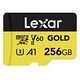 LEXAR Gold microSDXC, UHS-II U3, 256GB (LMSGOLD256G-BNNNG)