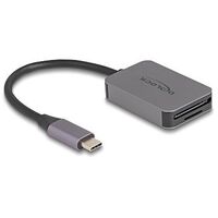 DELOCK USB Typ-C Aluminium Card Reader für SD oder microSD Speicherkarten (91009)