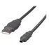 USB 2.0 Cable Type A-C (Mini-B 4pol.), Male - Male, 1.8 meters