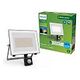 PHILIPS Lois Outdoor Flood Wall Light, 24W, 3000K, Motion Sensor, Black (929004643401)