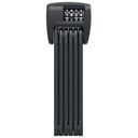 ABUS Faltschloss Bordo Combo 6000C/90 + SH SF Saddlefix Halter + Regenkappe, Schwarz