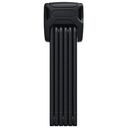 ABUS Folding Lock Bordo 6000K/90 + SH SF Saddlefix Bracket + Raincap, Black