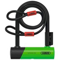 ABUS Bügelschloss Ultra Mini 410K/150HB140 + SH34 Halter + Cobra 10/120, Grün