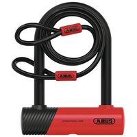 ABUS Bügelschloss Ultimate Mini 420K/150HB140 + USH Halter + Cobra 10/120, Rot