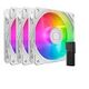 COOLER MASTER SickleFlow Edge 120 ARGB, 120mm, White Edition, Pack of 3 (MFX-B2DW-253P2-R2)