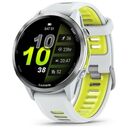 GARMIN Forerunner 970, 47mm, Titanium Steinweiss Titan / Tranparent Amp Yellow, Silikonarmband (010-02969-11)