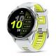 GARMIN Forerunner 970, 47mm, Titanium Steinweiss Titan / Tranparent Amp Yellow, Silikonarmband (010-02969-11)