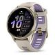 GARMIN Forerunner 970, 47mm, Soft Gold Titan Grey / French Grey Tranparent Indigo, Silikonarmband (010-02969-12)