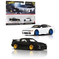 MATTEL Hot Wheels Premium - '96 Nissan 180SX Type X & Nissan SilEighty (JBK96)