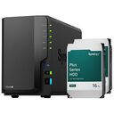 SYNOLOGY DS225+, 32 TB Synology HAT33xx Plus