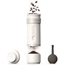 OUTIN Fino Portable Electric Coffee Grinder, Sandstone White