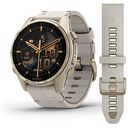GARMIN fenix 8 - AMOLED, Sapphire, Kalkstein Leder / Softgold, 43mm (010-02903-40)