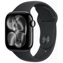 APPLE Watch Series 11 GPS, 42mm Aluminiumgehäuse, Diamantschwarz mit Sportarmband M/L, Schwarz (MEQU4ZR/A)