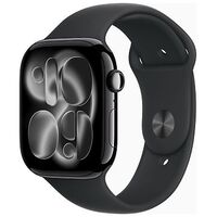 APPLE Watch Series 11 GPS, 46mm Aluminiumgehäuse, Diamantschwarz mit Sportarmband M/L, Schwarz (MEUX4ZR/A)