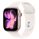 APPLE Watch Series 11 GPS, 42mm Aluminiumgehäuse, Roségold mit Sportarmband M/L, Blassrosa (MEU44ZR/A)