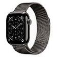 APPLE Watch Series 11 GPS + Cellular, 42mm Titangehäuse, Schiefer mit Milanaise Armband (MF8U4ZR/A)