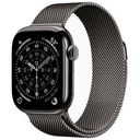 APPLE Watch Series 11 GPS + Cellular, 42mm Titangehäuse, Schiefer mit Milanaise Armband (MF8U4ZR/A)
