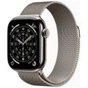 APPLE Watch Series 11 GPS + Cellular, 42mm Titangehäuse, Natur mit Milanaise Armband (MF8P4ZR/A)