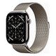 APPLE Watch Series 11 GPS + Cellular, 46mm Titangehäuse, Natur mit Milanaise Armband S/M (MFCY4ZR/A)