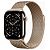 APPLE Watch Series 11 GPS + Cellular, 42mm Titangehäuse, Gold mit Milanaise Armband (MF8Y4ZR/A)