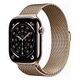 APPLE Watch Series 11 GPS + Cellular, 46mm Titangehäuse, Gold mit Milanaise Armband M/L (MFD84ZR/A)