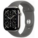 APPLE Watch Series 11 GPS + Cellular, 46mm Titangehäuse, Natur mit Sportarmband S/M, Steingrau (MFCW4ZR/A)