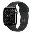 APPLE Watch Series 11 GPS + Cellular, 42mm Titangehäuse, Schiefer mit Sportarmband M/L, Schwarz (MF8T4ZR/A)