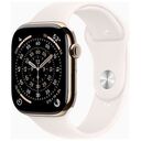 APPLE Watch Series 11 GPS + Cellular, 46mm Titanium Case, Gold with Sport Band S/M, Light Blush (MFD54ZR/A)