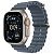 APPLE Watch Ultra 3 GPS + Cellular, 49mm Titangehäuse, Natur mit Ocean Armband, Blau (MEWH4QF/A)