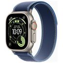 APPLE Watch Ultra 3 GPS + Cellular, 49mm Titangehäuse, Natur mit Trail Loop S/M, Blau/Hellblau (MEWR4QF/A)