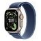 APPLE Watch Ultra 3 GPS + Cellular, 49mm Titangehäuse, Natur mit Trail Loop M/L, Blau/Hellblau (MEWU4QF/A)