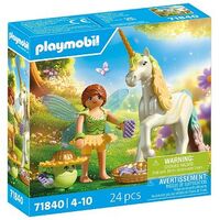PLAYMOBIL Sammeleinhorn Regenbogenblume mit Fee (71840)