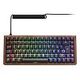 SHARKOON Skiller SGK50 S3 Wood PBT Gaming Keyboard, Wood / Black, Gateron G Pro 3.0 Yellow, German layout
