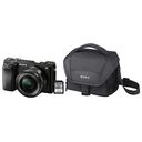 SONY Alpha 6100A Accessory Kit Kit, E 16-50 mm OSS PZ II + LCS-U11 + SDXC Card, Schwarz (ILCE6100AKB.CEC Acc)