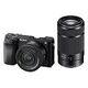 SONY Alpha 6100A Kit, E 16-50 mm OSS PZ + E 55-210 mm OSS, Black (ILCE6100AXB)